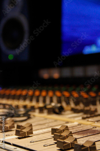 Professional audio mixing console board