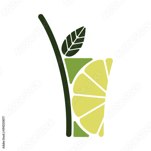Lime juice abstract icon