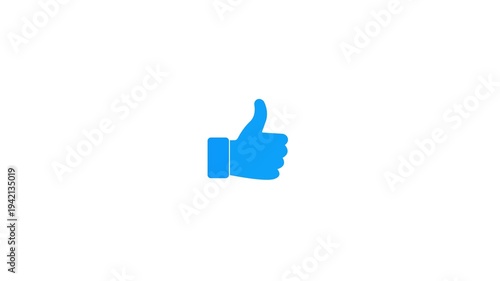 Thumbs up like icon animation for social media engagement. Modern thumbs up like icon for approval and positive feedback. Minimal thumbs up like icon for digital interface reaction.