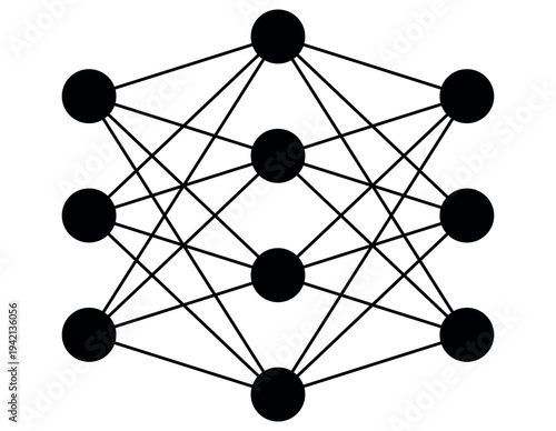 neural network technology web icon. Data connections. Blockchain...