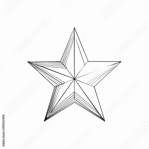 Geometric Star Shape Illustration Design Element.