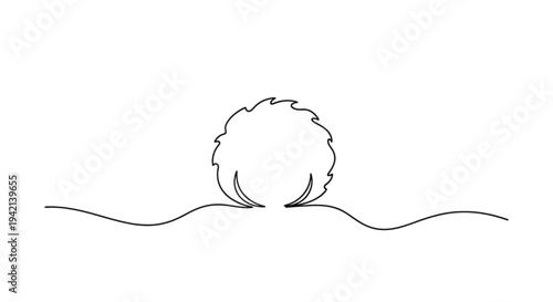 Continuous line drawing of a person's head in a minimalist style