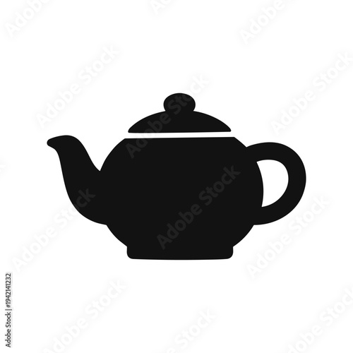 Teapot icon solid black icon set vector illustration