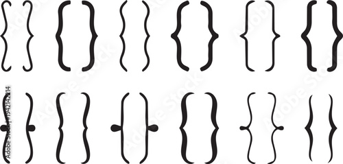 Bracket Variety: An artistic display showcases a collection of diverse bracket designs, each exuding its own unique style and flair.