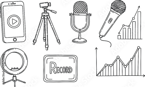 Podcast and video production elements