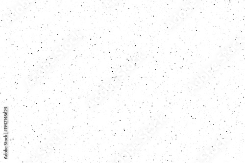 Monochromatic visual showing numerous tiny black points randomly distributed across a clean white canvas