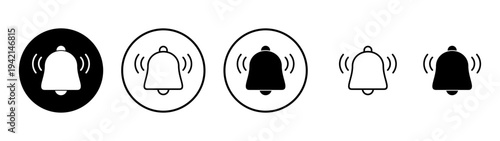 Bell icon vector. Notification sign and symbol for web site design