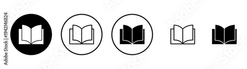 Book icon vector. open book sign and symbol. ebook icon