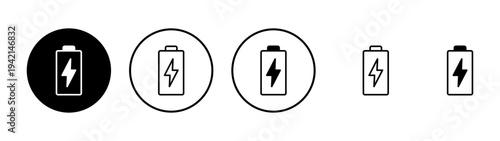 Battery icon vector. battery Charging sign. battery charge level