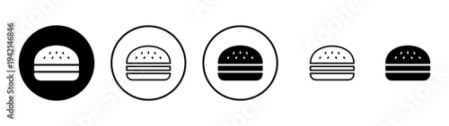 Burger icon vector. burger sign and symbol. hamburger