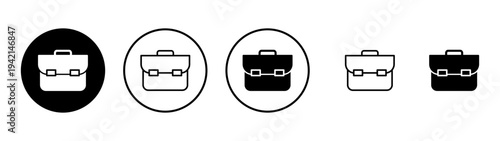 Briefcase icon vector. suitcase sign and symbol. luggage symbol.