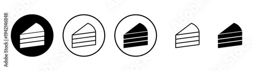 Cake icon vector. Cake sign and symbol. Birthday cake icon