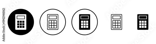Calculator icon vector. Accounting calculator sign and symbol.