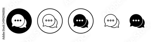 Chat icon vector. speech bubble sign and symbol. comment icon. message