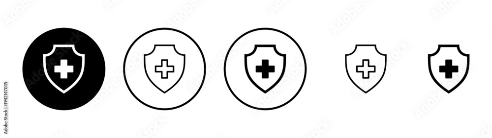 Obraz premium Health insurance icon vector. Insurance health document sign and symbol