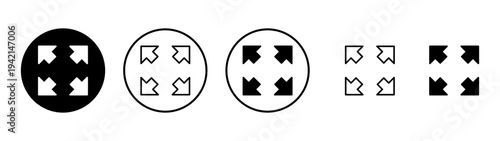 Fullscreen Icon vector. Expand to full screen sign and symbol. Arrows symbol