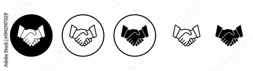 Handshake icon vector. business handshake sign and symbol. contact agreement