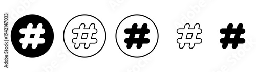 Hashtag icon vector. hashtag sign and symbol