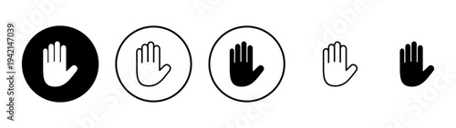 Hand icon vector. hand sign and symbol. palm