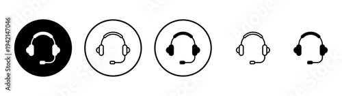 Headphone icon vector. Headvector sign and symbol