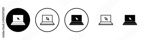 Laptop icon vector. computer sign and symbol