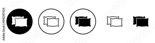 Pillow icon vector. Pillow sign and symbol. Comfortable fluffy pillow