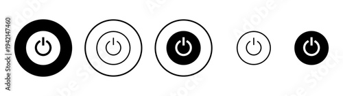 Power icon vector. Power Switch sign and symbol. Electric power