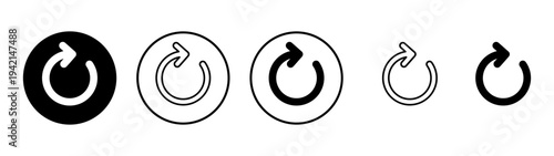 Refresh icon vector. Reload sign and symbol. Update icon.