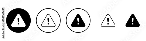 Exclamation danger icon vector. attention sign and symbol. attention sign