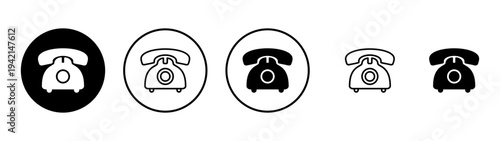 Telephone icon vector. phone sign and symbol
