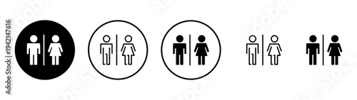 Toilet icon vector. Girls and boys restrooms sign and symbol. bathroom sign. wc, lavatory