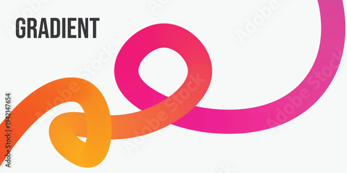Vibrant gradient swirl design with orange and pink hues on white background