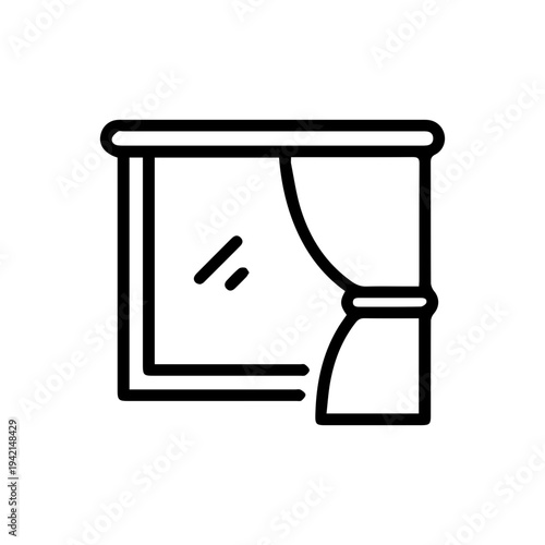 Window with Curtain Icon