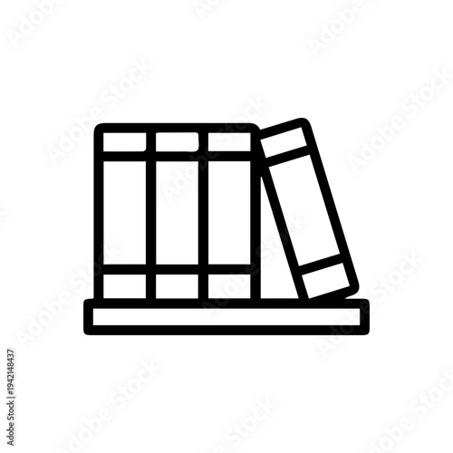 Library Books Line Icon