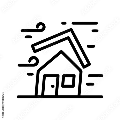 House damaged by wind