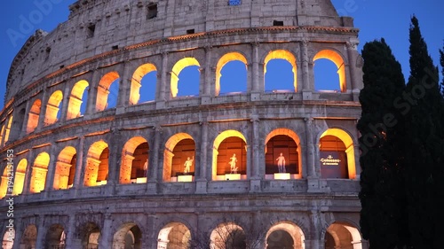 Exterior View of the Colosseum - Historic Rome, Italy