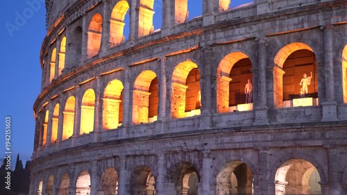 Exterior View of the Colosseum - Historic Rome, Italy