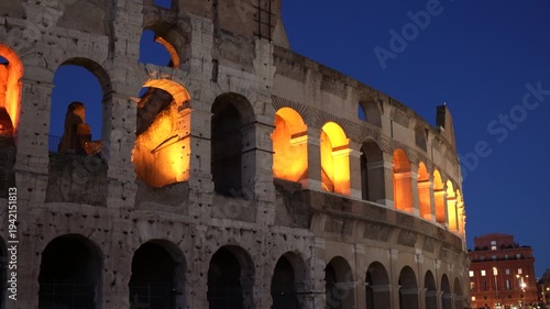 Exterior View of the Colosseum - Historic Rome, Italy