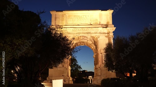 Roman Arch - Ancient Landmark in Rome, Italy