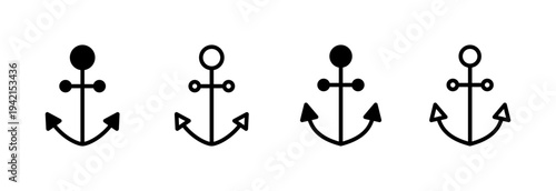 Anchor icon vector illustration. Anchor sign and symbol. Anchor marine icon.
