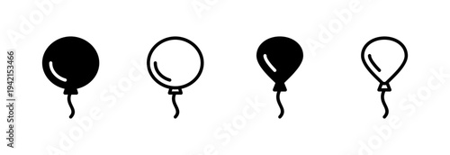 Balloon icon vector illustration. Party balloon sign and symbol