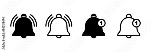 Bell Icon vector illustration. Notification sign and symbol for web site design