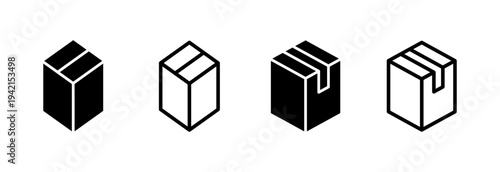 Box icon vector illustration. box sign and symbol, parcel, package