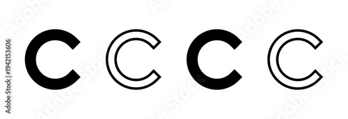 Copyright icon vector illustration. copyright sign and symbol