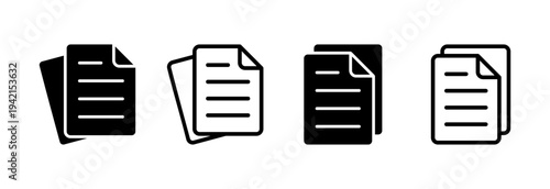 Document icon vector illustration. Paper sign and symbol. File Icon