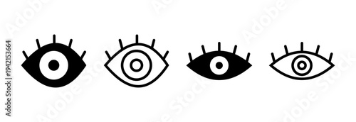 Eye icon vector illustration. Eye sign and symbol. Look and Vision icon.