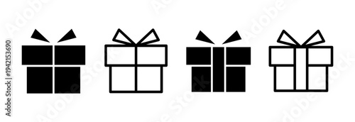 Gift icon vector illustration. gift sign and symbol. birthday gift