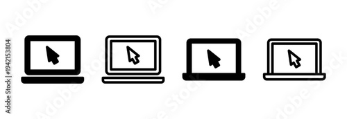 Laptop icon vector illustration. computer sign and symbol