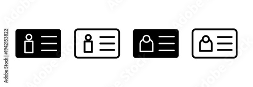 License icon vector illustration. ID card icon. driver license, staff identification card