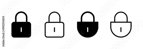 Lock icon vector illustration. Padlock sign and symbol. Encryption icon. Security symbol
